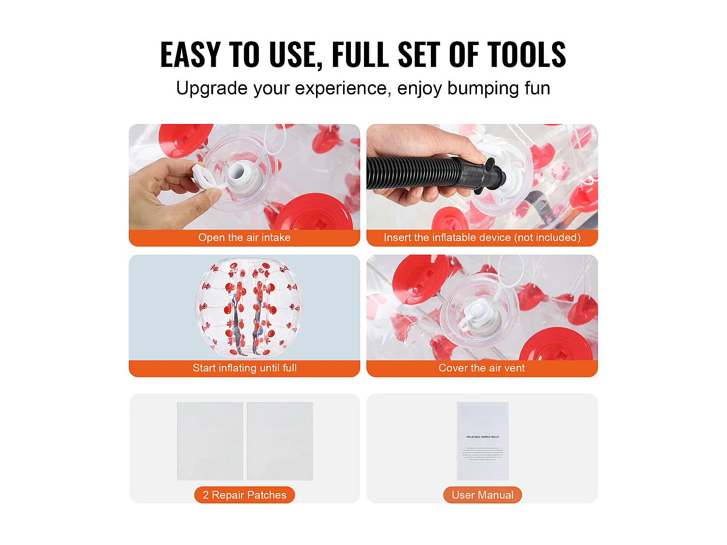 Ballon Pare-Chocs Gonflable SucceBuy, en PVC de 1,2 m, Lot de 1, pour Adolescent et Adulte