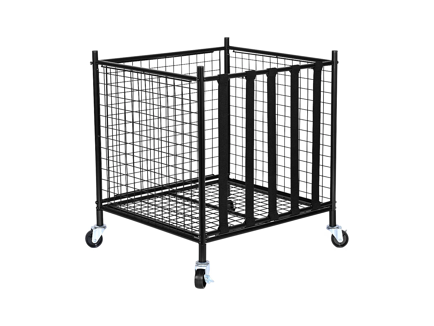 Chariot à Ballons SucceBuy Chariot de Rangement à Roulettes pour Ballons de Sport, Organisateur d'Équipement en Acier pour Garages