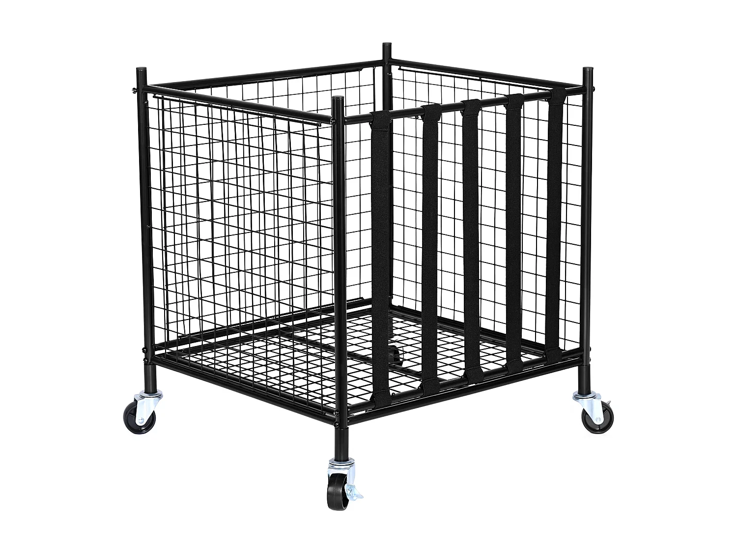 Chariot à Ballons SucceBuy Chariot de Rangement à Roulettes pour Ballons de Sport, Organisateur d'Équipement en Acier pour Garages