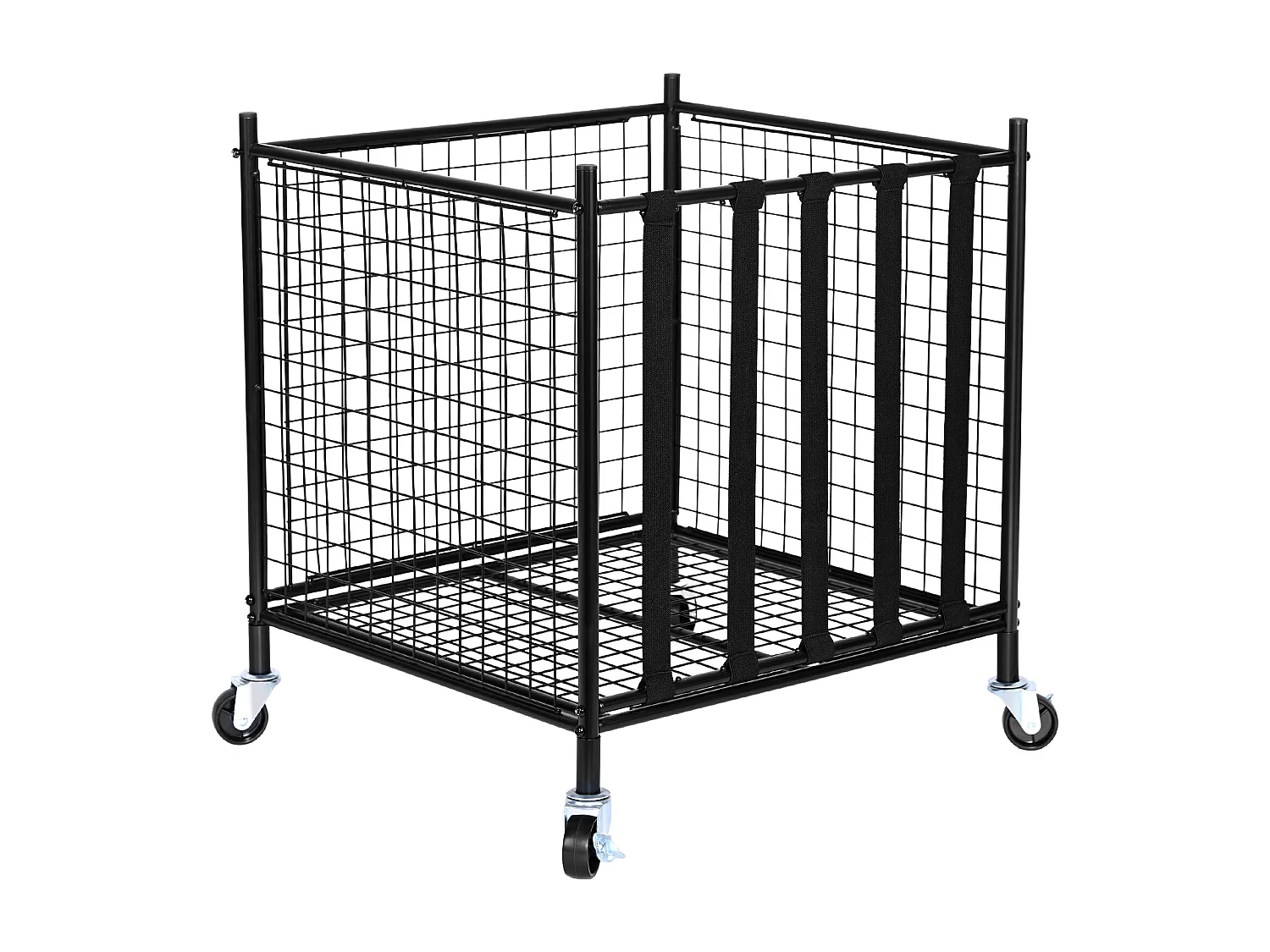 Chariot à Ballons SucceBuy Chariot de Rangement à Roulettes pour Ballons de Sport, Organisateur d'Équipement en Acier pour Garages