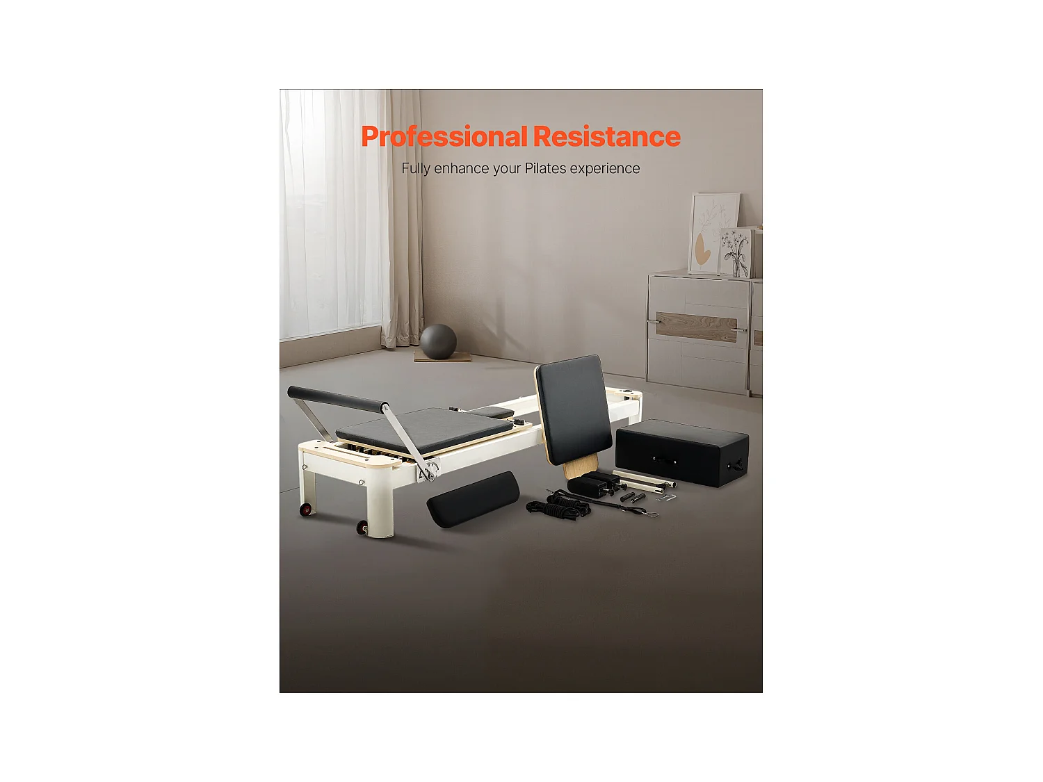 Pilates-apparaat SucceBuy Pilates Reformer Pilatesmachine met Weerstand voor Thuisgym