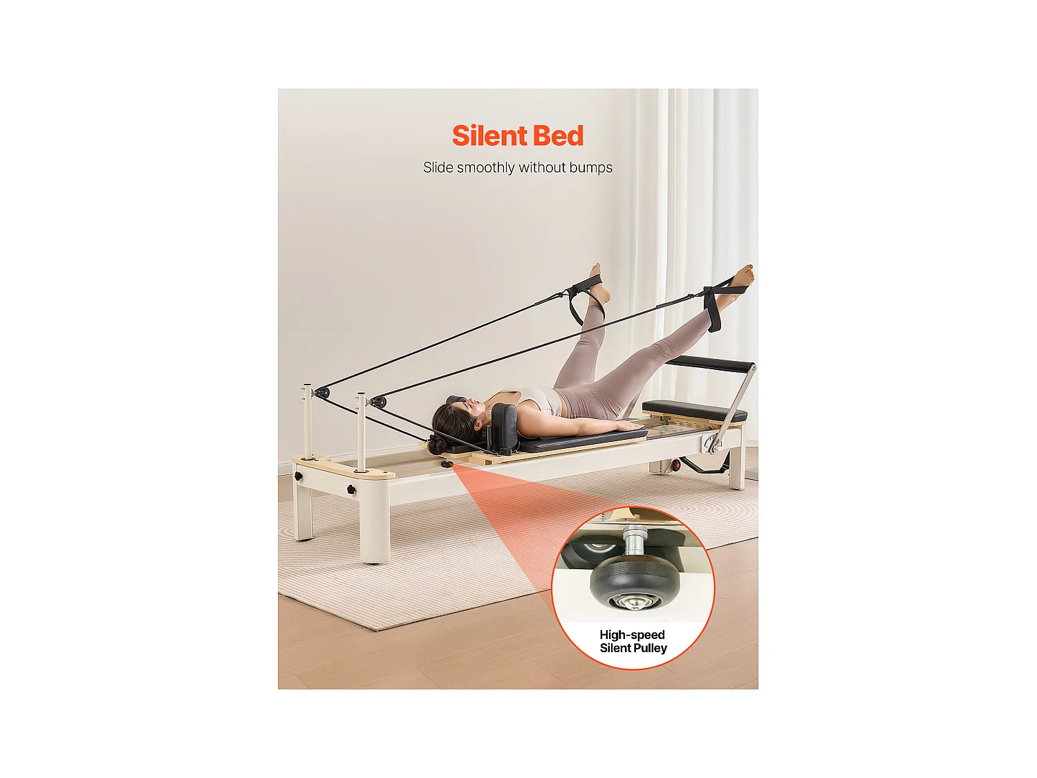 Pilates-apparaat SucceBuy Pilates Reformer Pilatesmachine met Weerstand voor Thuisgym