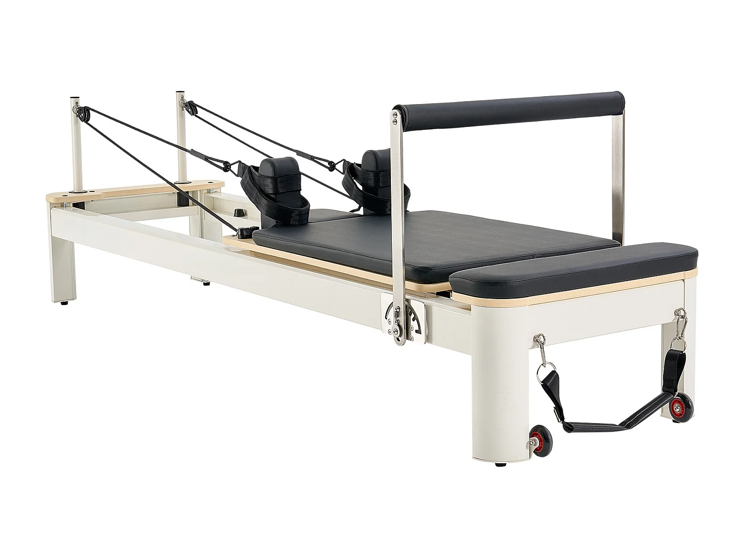 Maszyna do Pilatesu SucceBuy Pilates Reformer, Drewniany Sprzęt do Pilatesu z Oporem do Domowej Siłowni