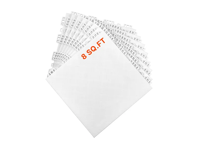 Rivestimenti per Pavimenti SucceBuy 8 - Set di Piastre per Pavimento della Palestra Intrecciabili in Grigio Cenere per Tappetino da Allenamento