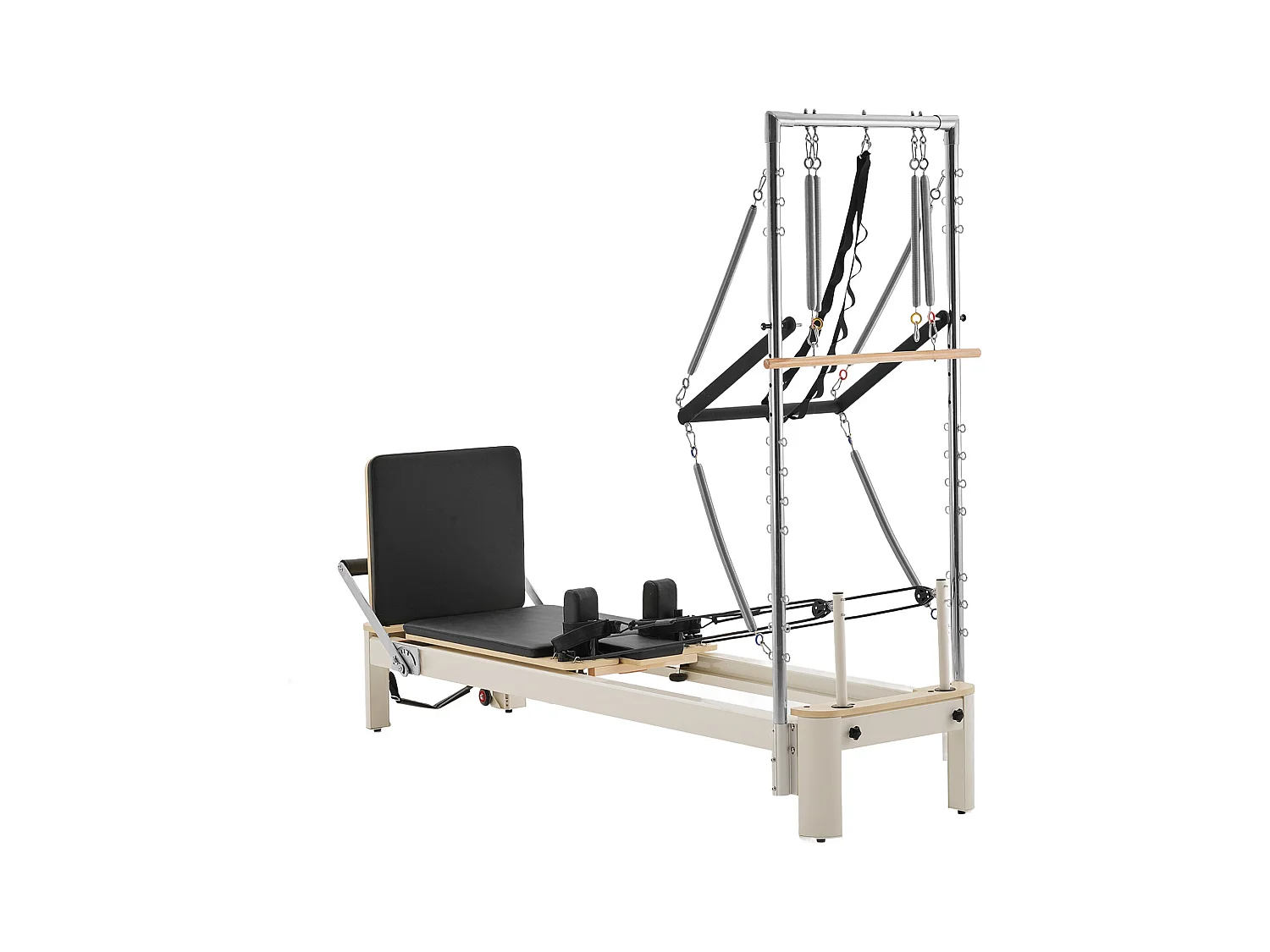 Machine de Pilates SucceBuy Reformer Pilates Équipement d'Entraînement de Yoga pour Domicile Gym
