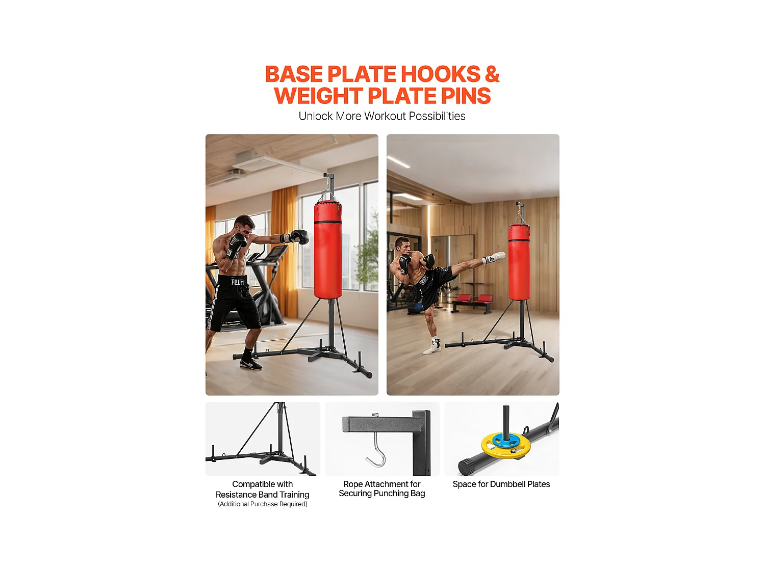 Support de Sac de Frappe SucceBuy Station de Boxe en Acier Robuste Hauteur Réglable