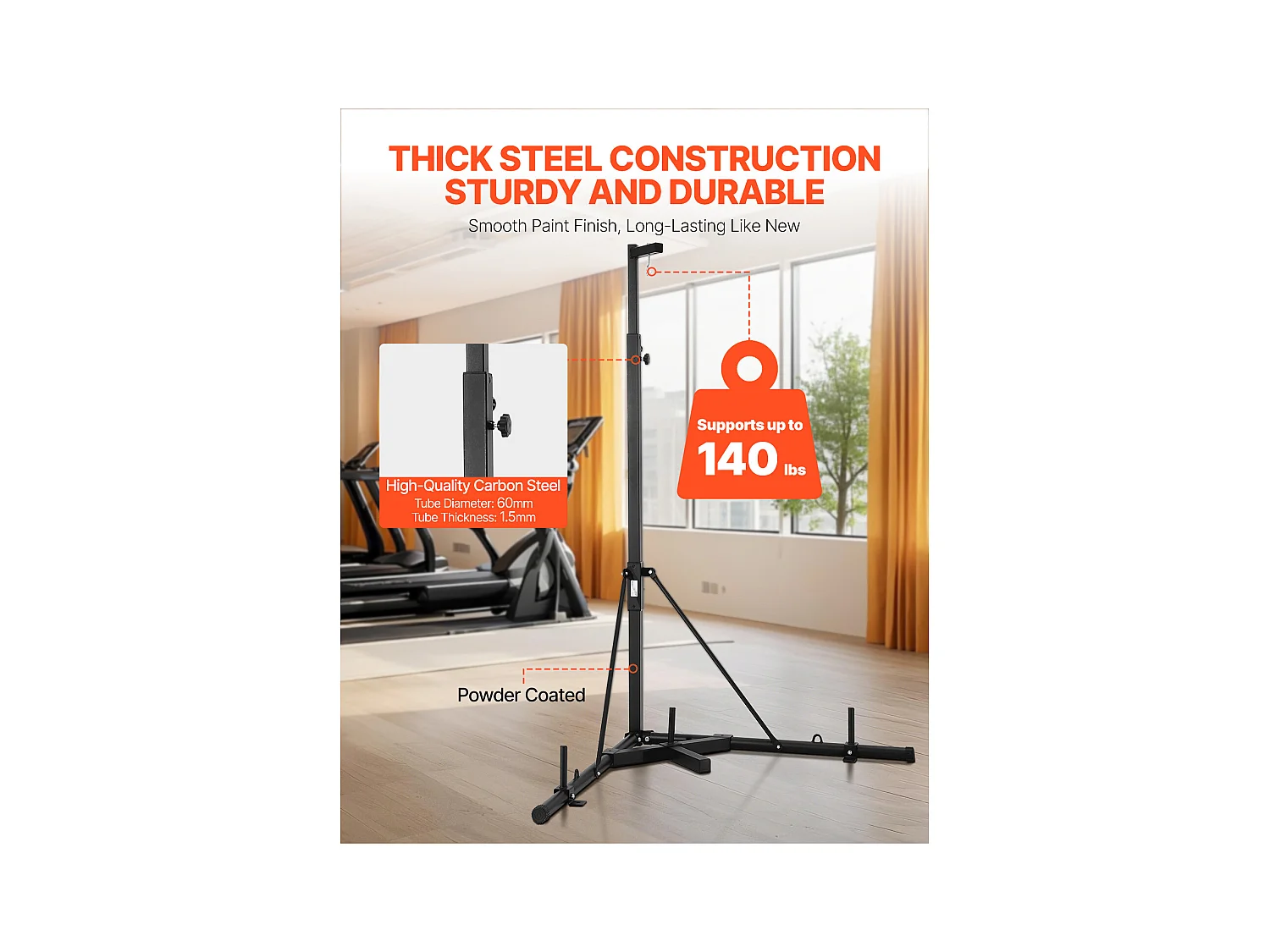 Support de Sac de Frappe SucceBuy Station de Boxe en Acier Robuste Hauteur Réglable