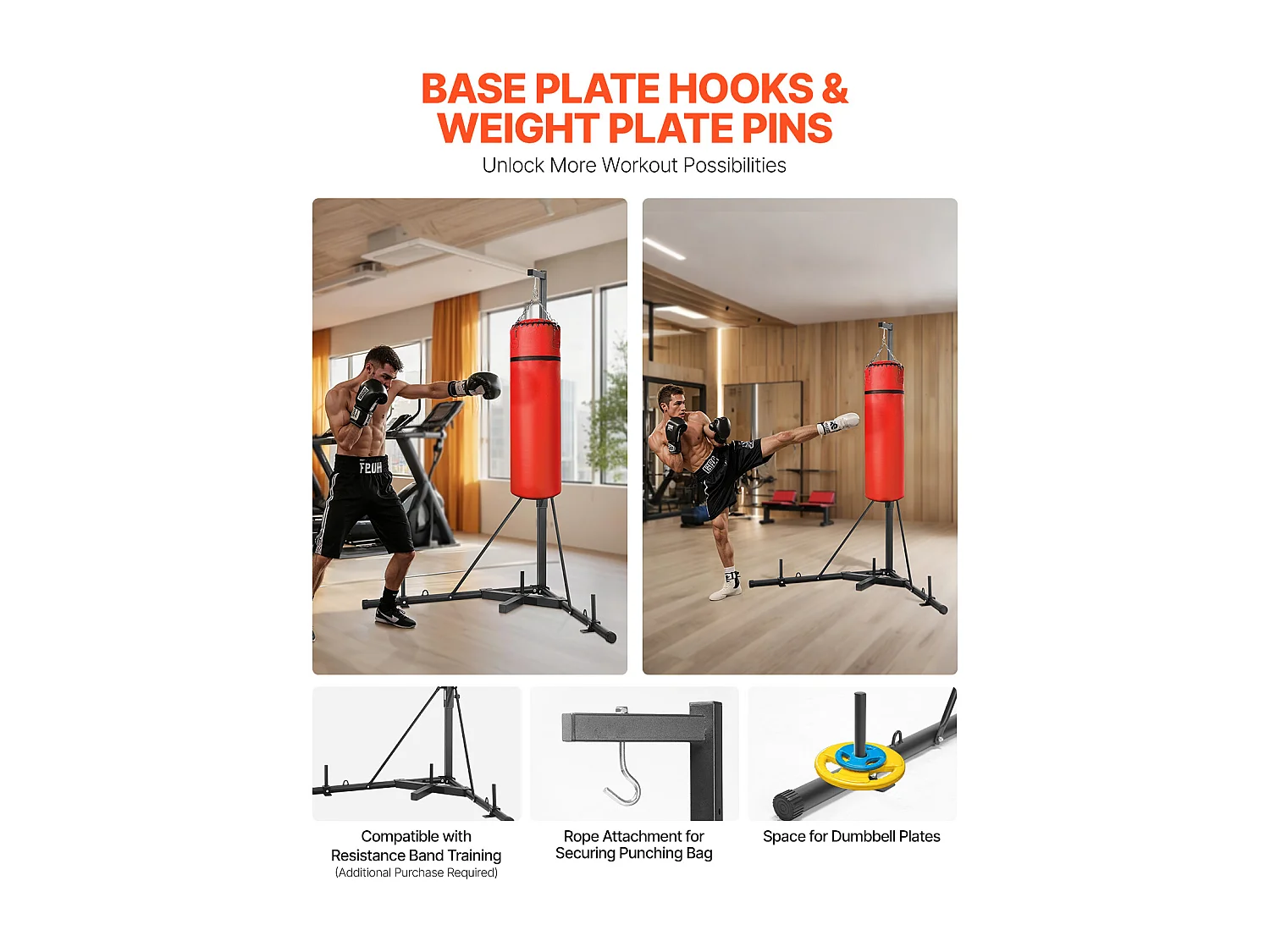 Bokszakstandaard SucceBuy Boksstation van Stevig Staal met Verstelbare Hoogte