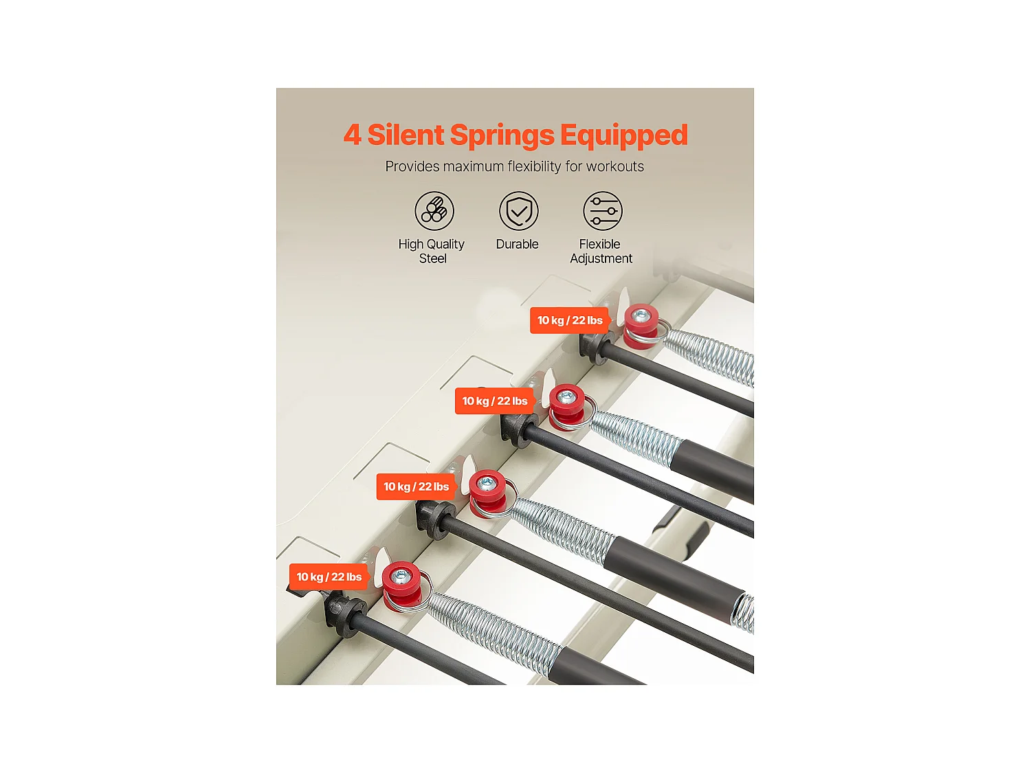 Pilates-apparaat SucceBuy Pilates Reformer Opvouwbare Pilatesmachine met Weerstand voor de Sportschool Thuis