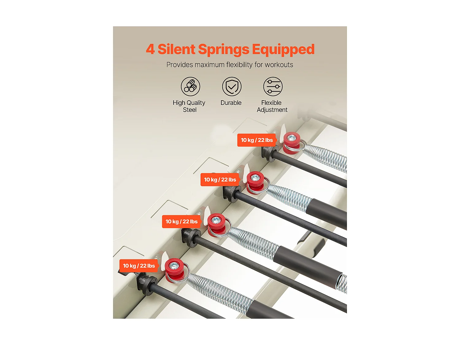 Pilates-apparaat SucceBuy Pilates Reformer Opvouwbare Pilatesmachine met Weerstand voor de Sportschool Thuis