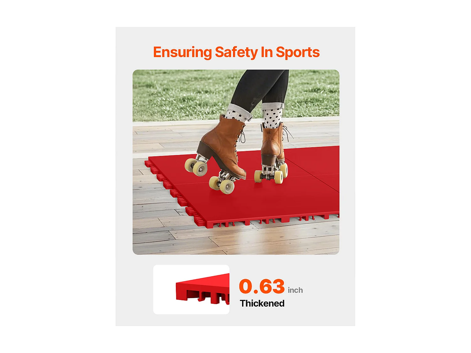 Revêtements de Sol SucceBuy de Salle de Sport en Caoutchouc à Emboîter 8 Pièces, Une Surface d'Entraînement Polyvalente, Également Idéale comme Dalles de Piste