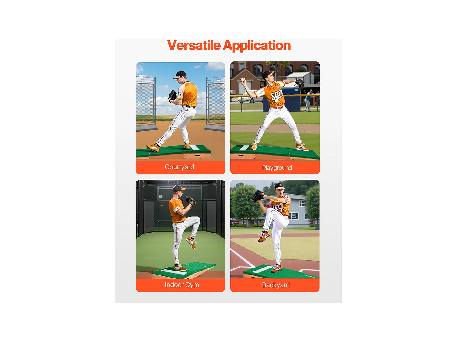 Monticule de Lanceur Portable pour Baseball SucceBuy, Longueur  216 cm, pour Entraînements à Domicile ou Préparer à Compétitions