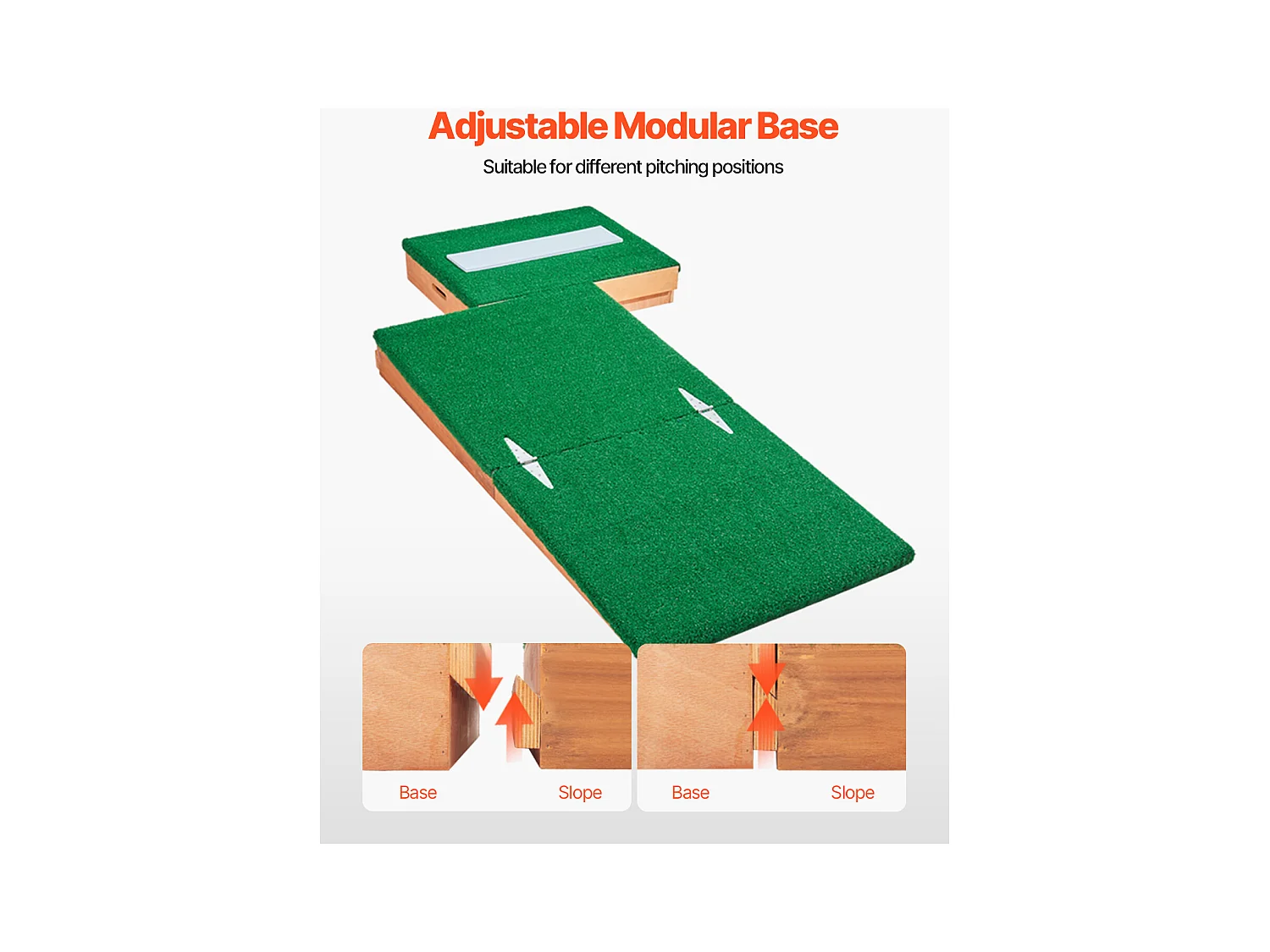 Monticule de Lanceur Portable pour Baseball SucceBuy, Longueur  216 cm, pour Entraînements à Domicile ou Préparer à Compétitions