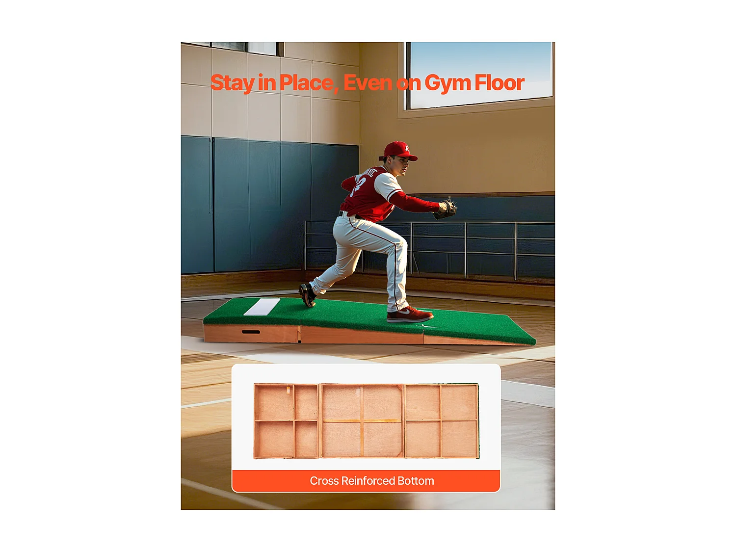 Przenośny Wzniesienie do Rzutu Piłki Baseballowej SucceBuy, Długość 216 cm, do Treningów w Domu lub Przygotowań do Zawodów