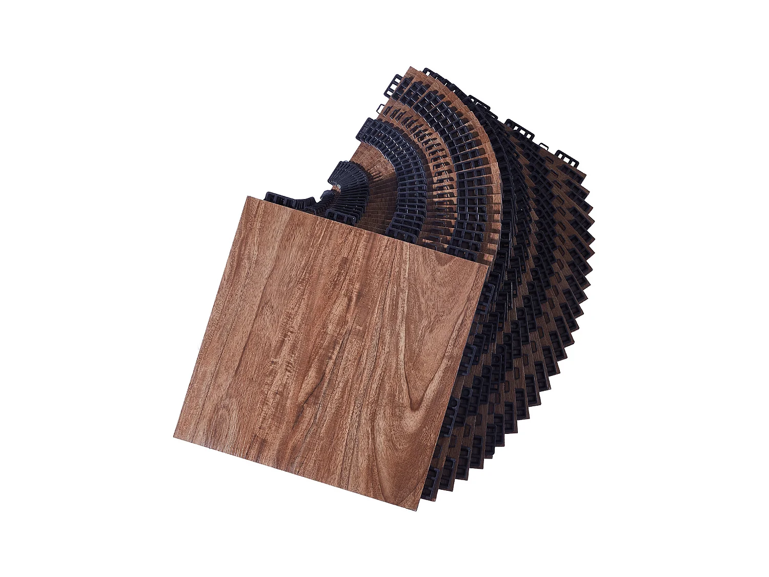 Revêtements de Sol SucceBuy de Danse Emboîtables 52 Pièces - PP + PVC, Ensemble de 52 Pièces Emboîtables pour Entraînement Immersif, avec Base Rembourrée