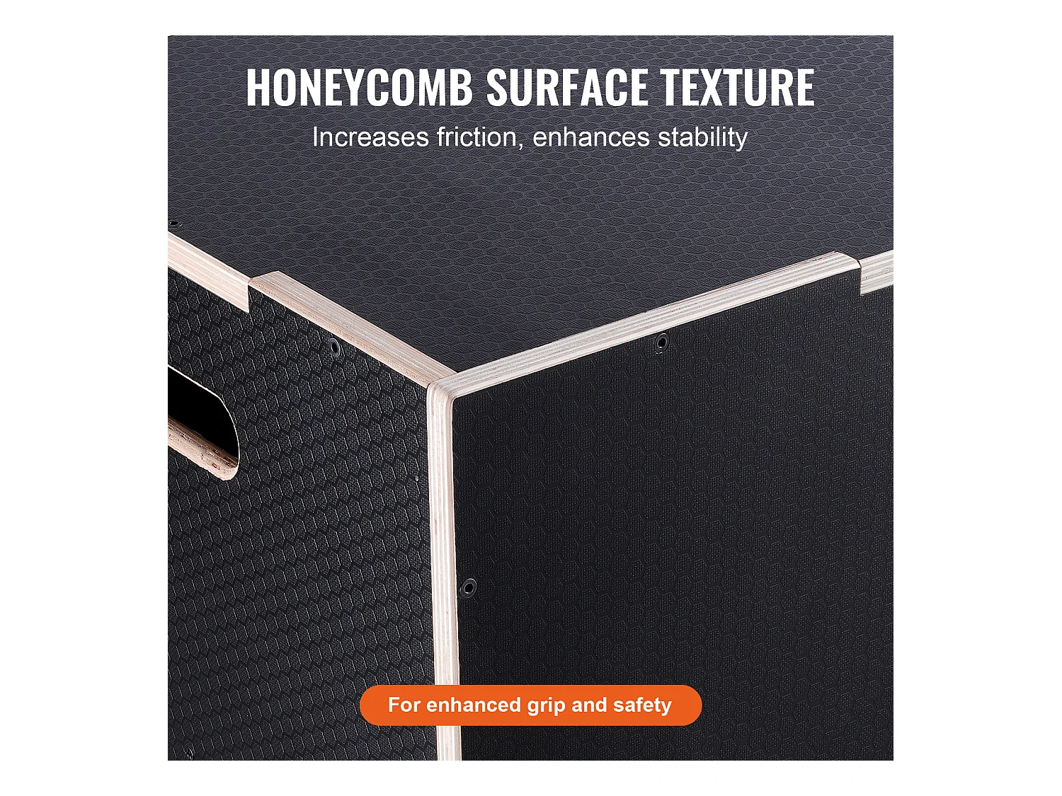 Pliometrische Sprongkist SucceBuy, 3 in 1, Anti-slippend Hoogte 50/45/40 cm Laadvermogen 204 kg, in Hout