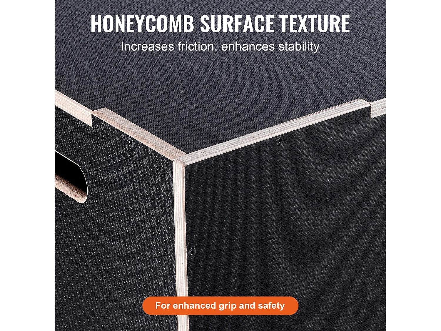 Boîte de Saut Pliométrique SucceBuy, 3 en 1, Antidérapant Hauteur 50/45/40 cm Charge 204 kg, en Bois