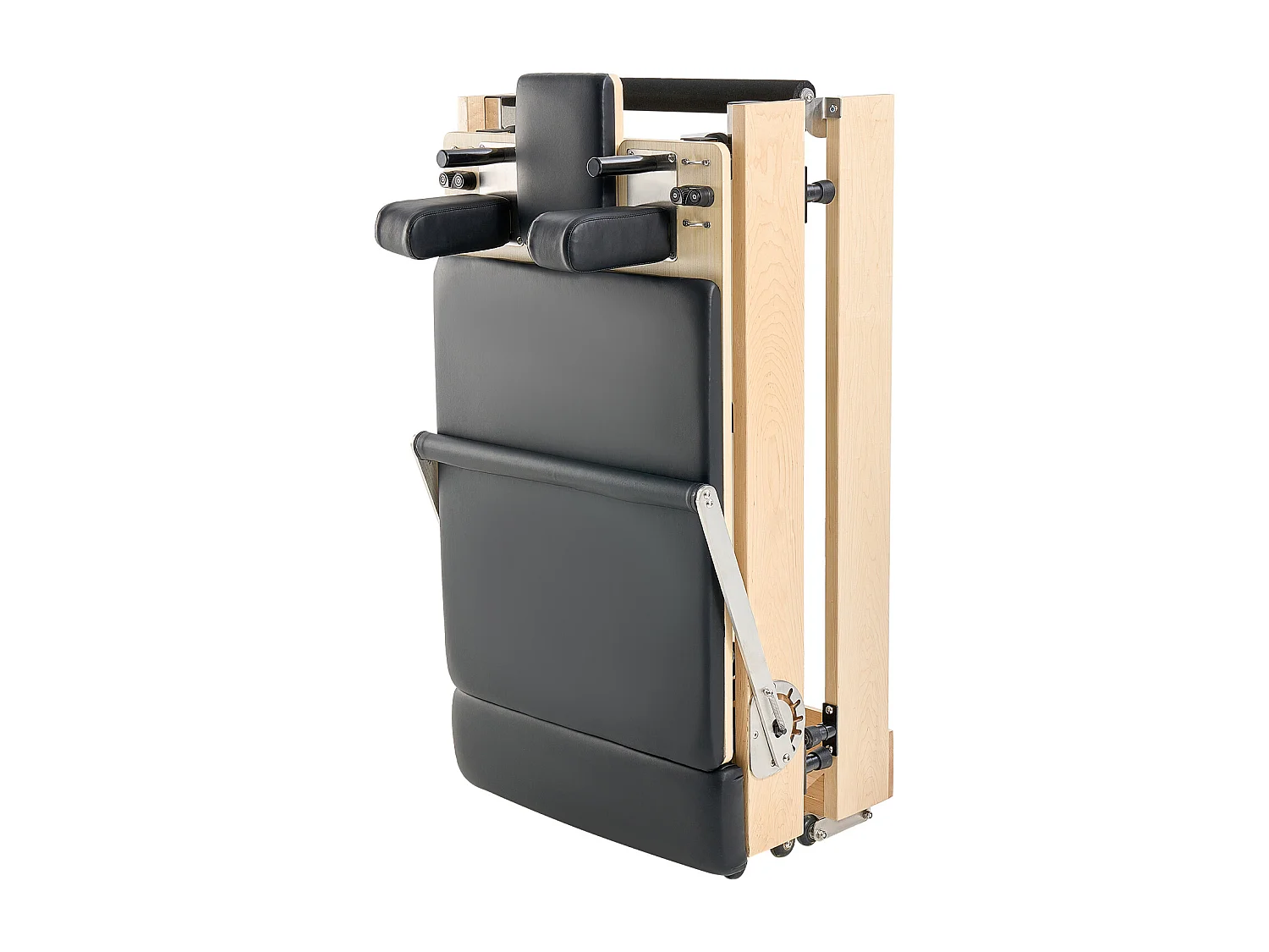 Maszyna do Pilatesu SucceBuy Pilates Reformer, Składany, Drewniany Sprzęt do Pilatesu do Domowej Siłowni