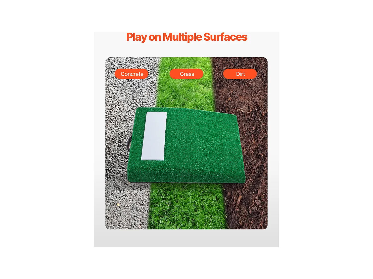 Monticule de Lanceur Portable pour Baseball SucceBuy, Longueur 78 cm, pour Entraînements à Domicile ou Préparer à Compétitions