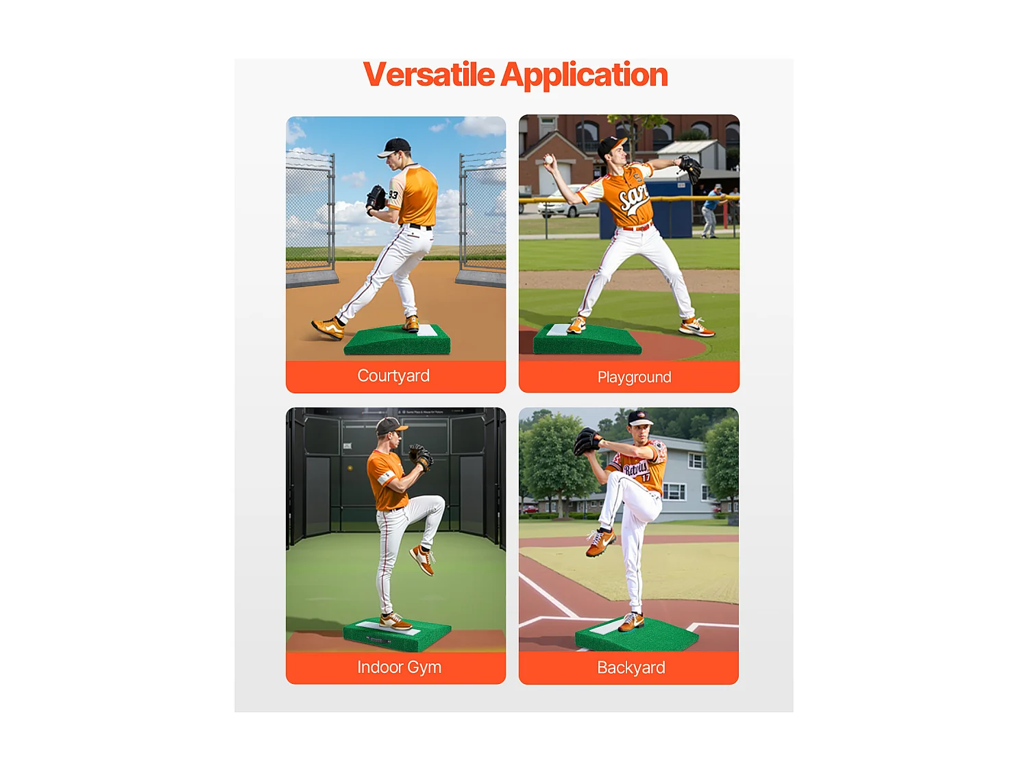 Monticule de Lanceur Portable pour Baseball SucceBuy, Longueur 78 cm, pour Entraînements à Domicile ou Préparer à Compétitions