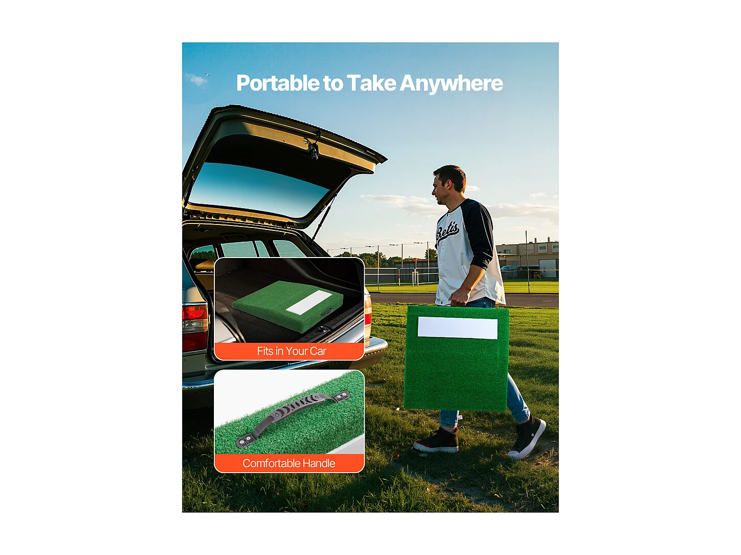 Monticule de Lanceur Portable pour Baseball SucceBuy, Longueur 78 cm, pour Entraînements à Domicile ou Préparer à Compétitions