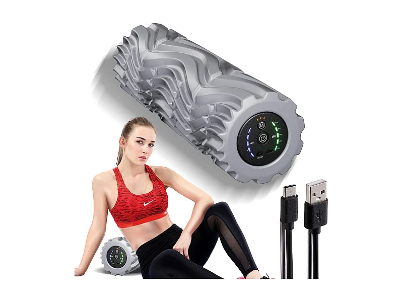 Rodillo de Espuma Eléctrico SucceBuy, con 5 Velocidades para la Relajación Muscular, para Aliviar el Dolor, Aumentar el Flujo Sanguíneo