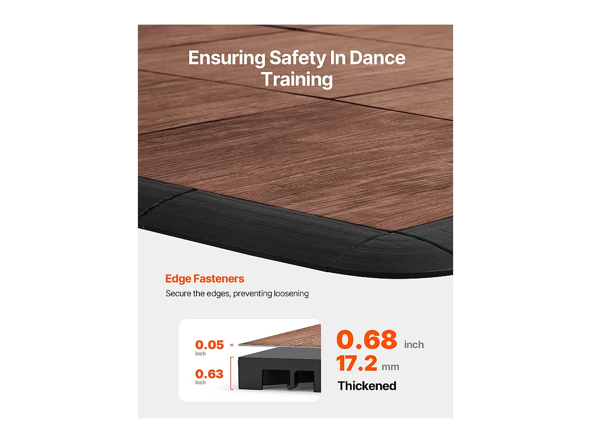 Revêtements de Sol SucceBuy pour Salle de Sport, Carreaux Emboîtables, 9 Pièces Emboîtables, Portables avec Base Coussinée, Grain de Bois de Chêne