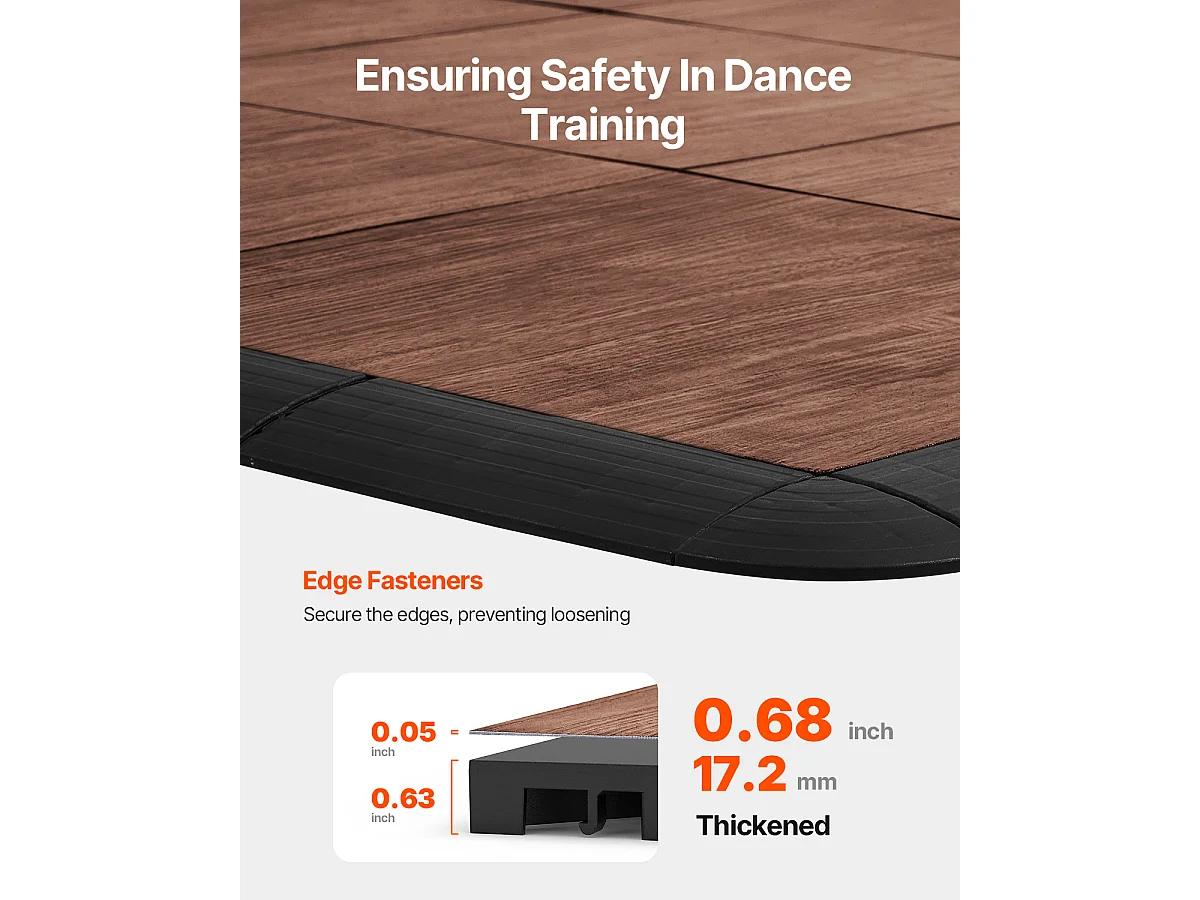 Revêtements de Sol SucceBuy pour Salle de Sport, Carreaux Emboîtables, 9 Pièces Emboîtables, Portables avec Base Coussinée, Grain de Bois de Chêne