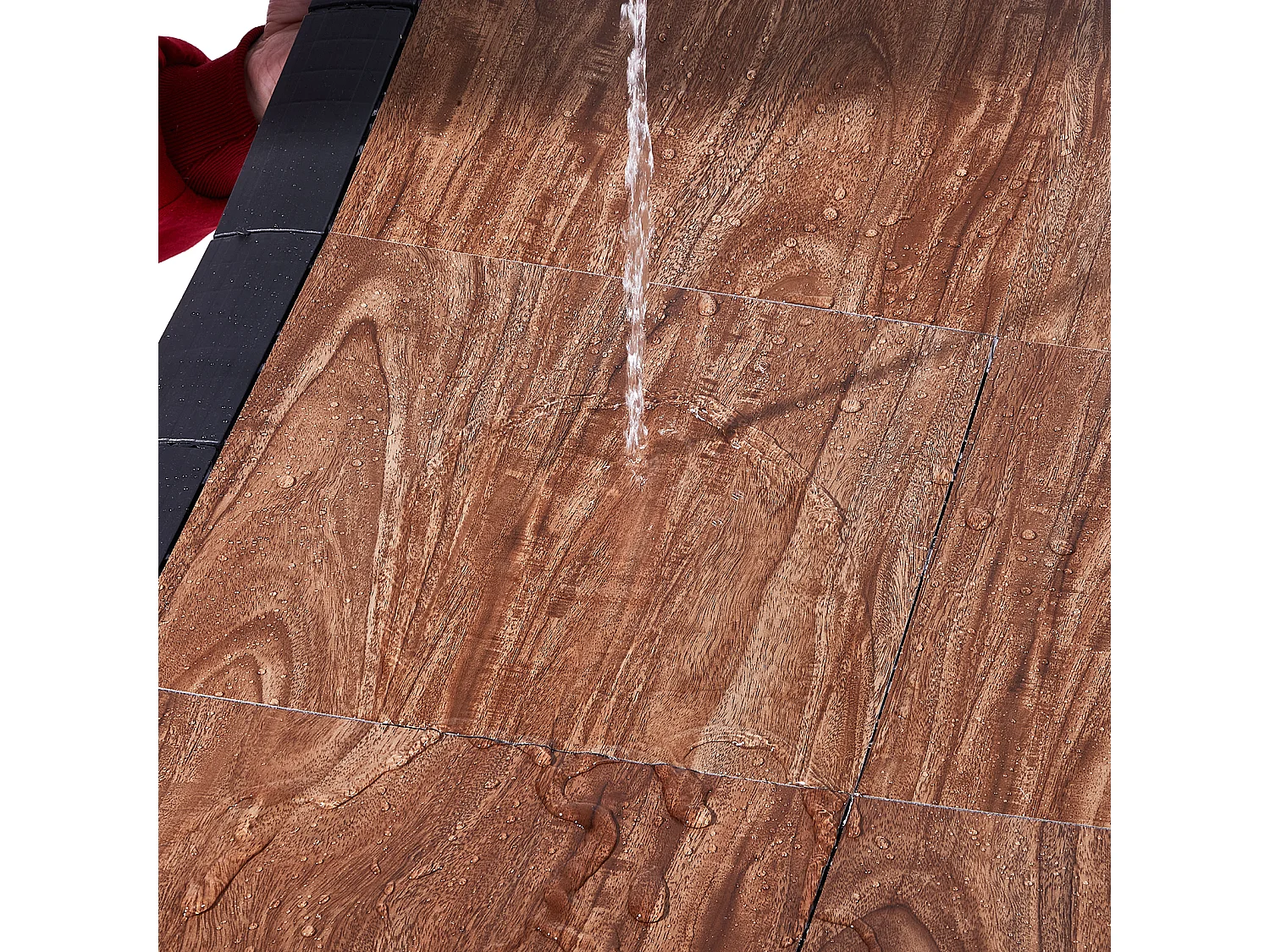 Revêtements de Sol SucceBuy pour Salle de Sport, Carreaux Emboîtables, 9 Pièces Emboîtables, Portables avec Base Coussinée, Grain de Bois de Chêne