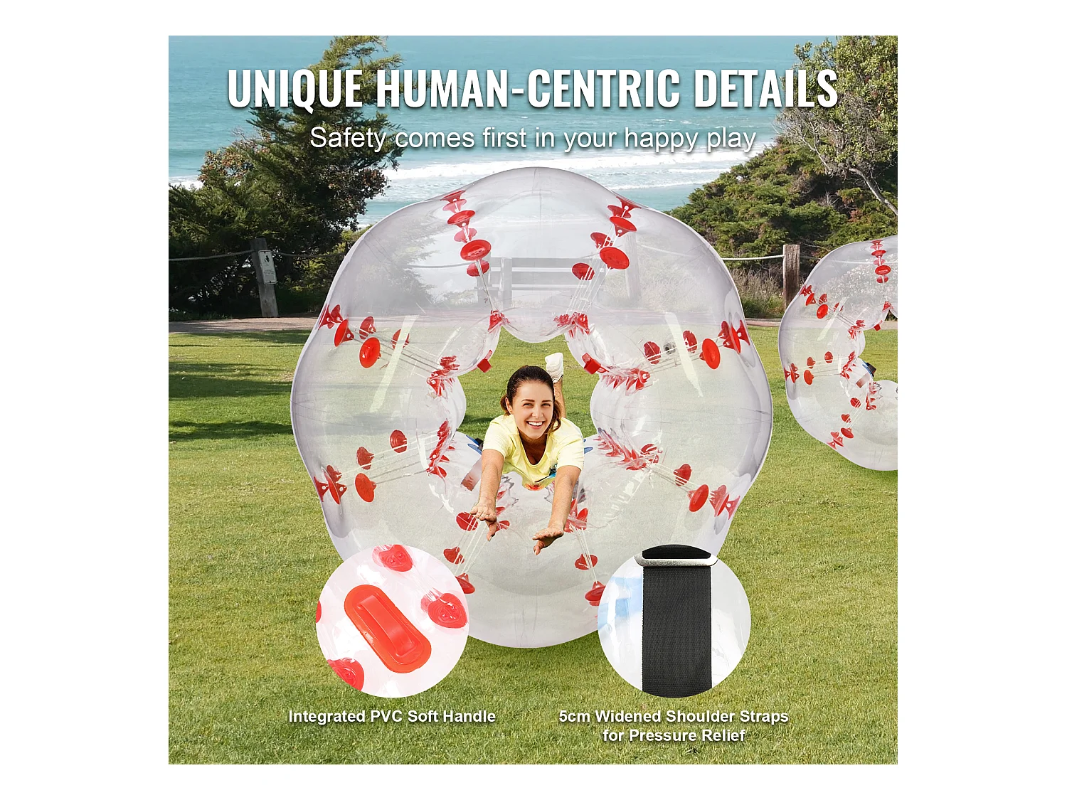 Ballon Pare-Chocs Gonflable SucceBuy, en PVC de 1,5 m, Lot de 1, pour Adolescent et Adulte