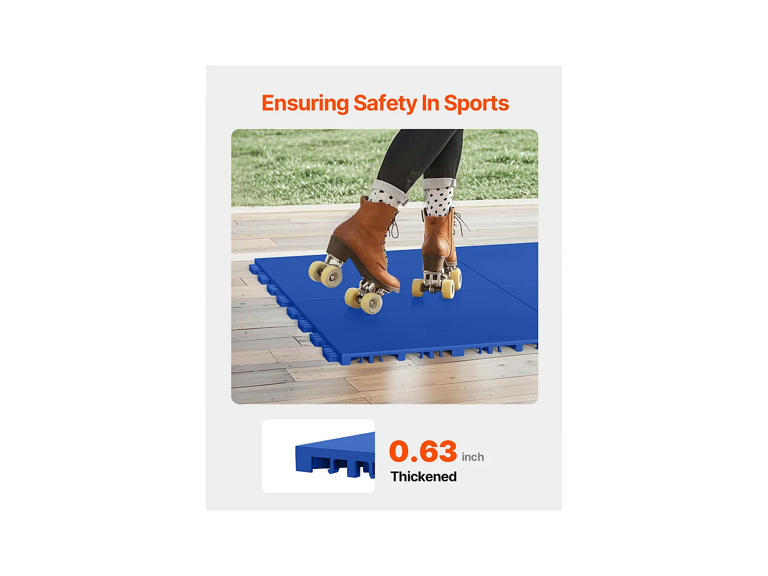 Revêtements de Sol SucceBuy en Caoutchouc à Emboîter 8 Pièces en PP, Une Surface d'Entraînement Polyvalente, Également Idéale comme Dalles de Piste de Danse