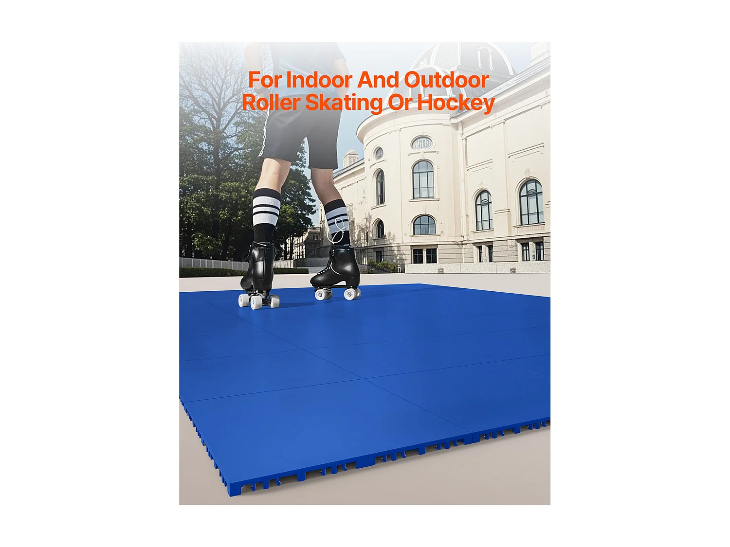 Revêtements de Sol SucceBuy en Caoutchouc à Emboîter 8 Pièces en PP, Une Surface d'Entraînement Polyvalente, Également Idéale comme Dalles de Piste de Danse