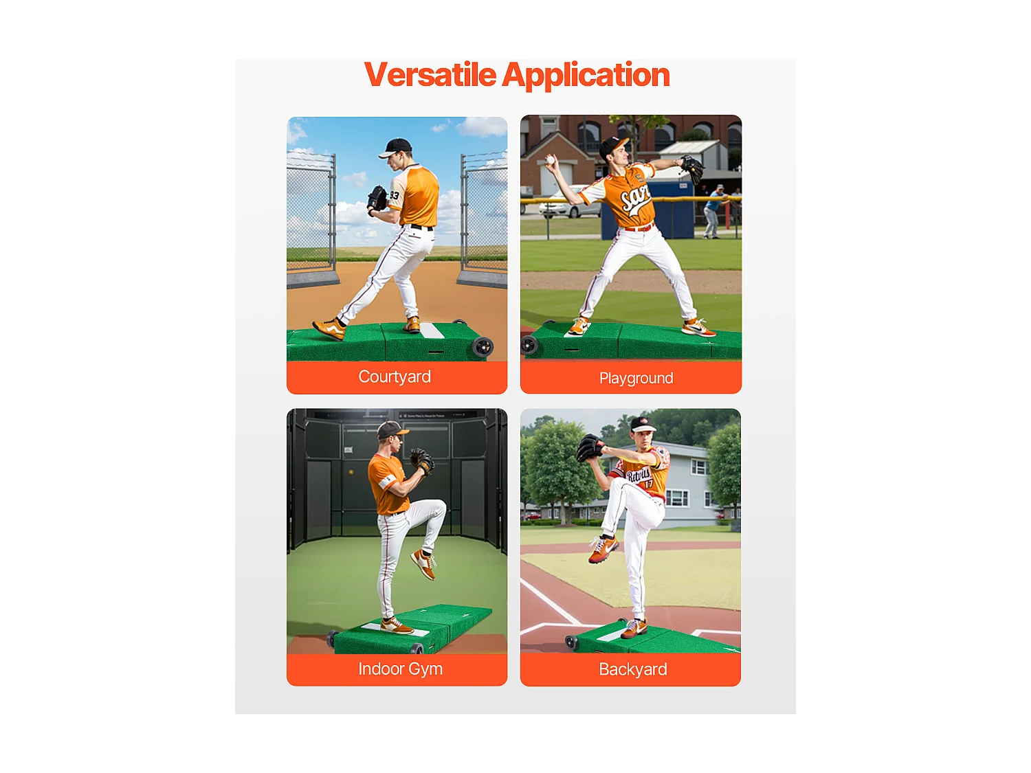 Monte de Lançador Portátil para Béisbol SucceBuy, Comprimento 228 cm, para Treinos em Casa ou Preparação para Competições