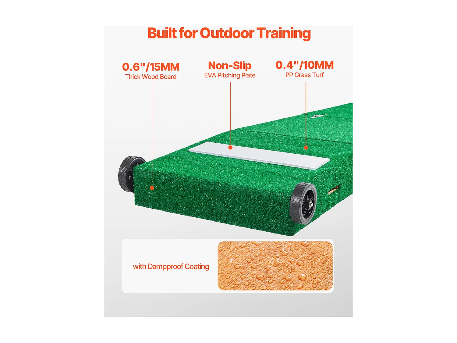 Monte de Lançador Portátil para Béisbol SucceBuy, Comprimento 228 cm, para Treinos em Casa ou Preparação para Competições