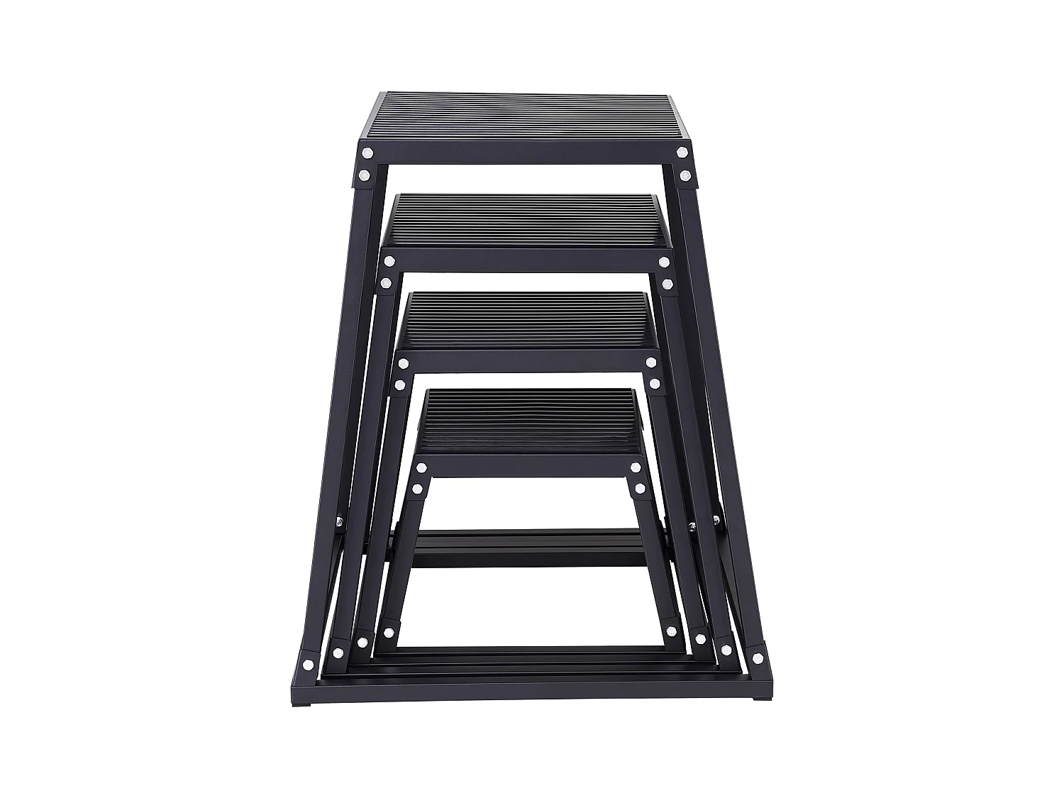 Boîte de Pliométrie SucceBuy 30/46/61/76cm Plyometric Jump Box Fitness Noir pour l'Exercice