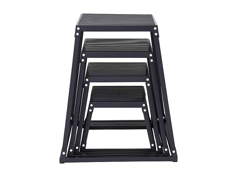 Scatola di Pliometria SucceBuy 30/46/61/76cm Scatola per Salti Pliometrici Fitness Nero per Esercizio