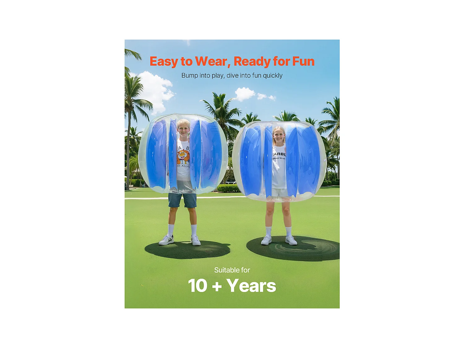 Aufblasbarer Stoßdämpfer-Ball SucceBuy (1 Stück) 1,2 m, Langlebiger Blasenball aus PVC mit 0,5 mm Dicke für Teamspiele im Freien