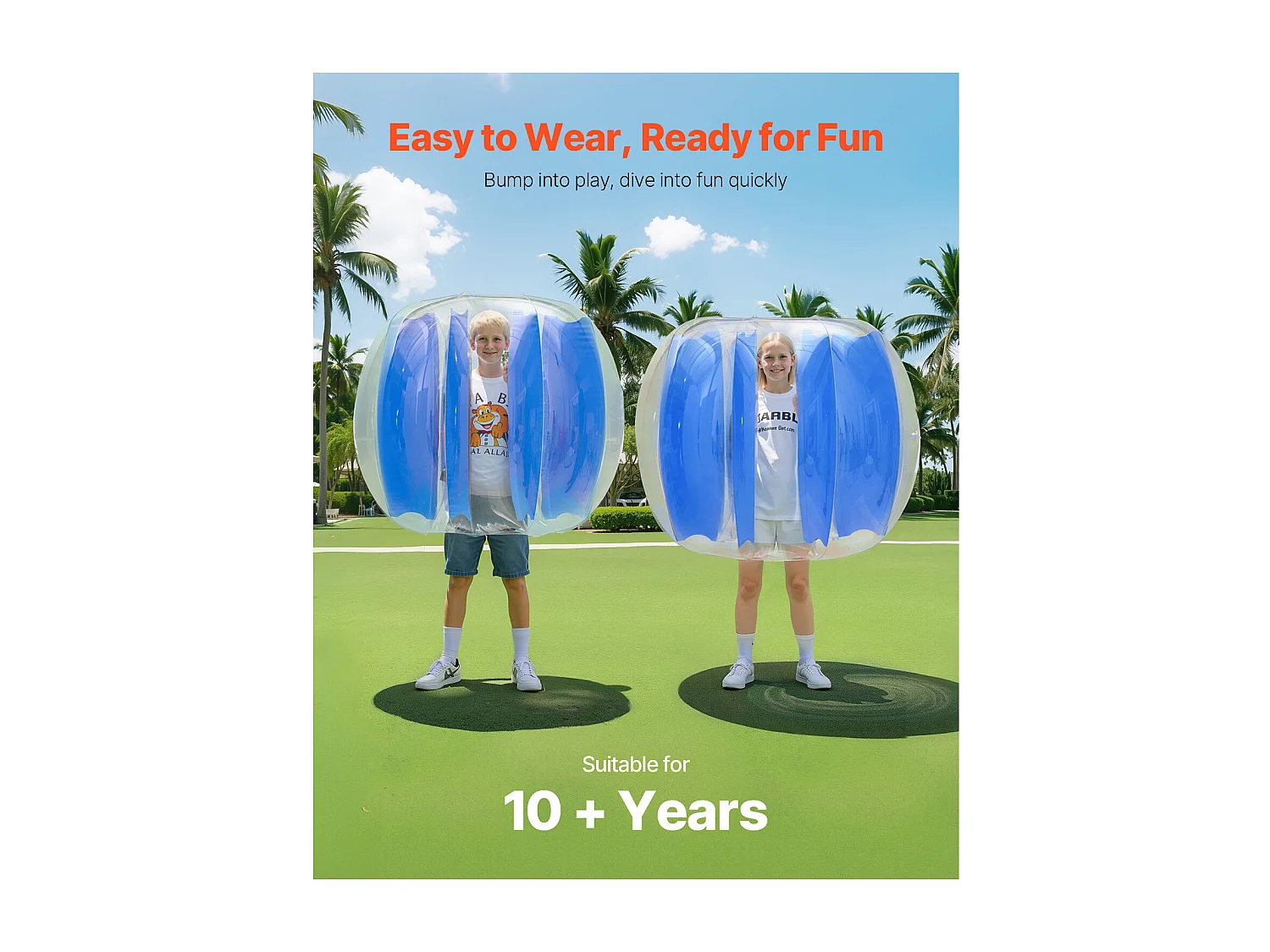 Ballon Pare-Chocs Gonflable SucceBuy (1 Pièce) 1,2 m, Ballon à Bulles en PVC Durable de 0,5 mm d'Épaisseur pour les Jeux d'Équipe en Plein Air