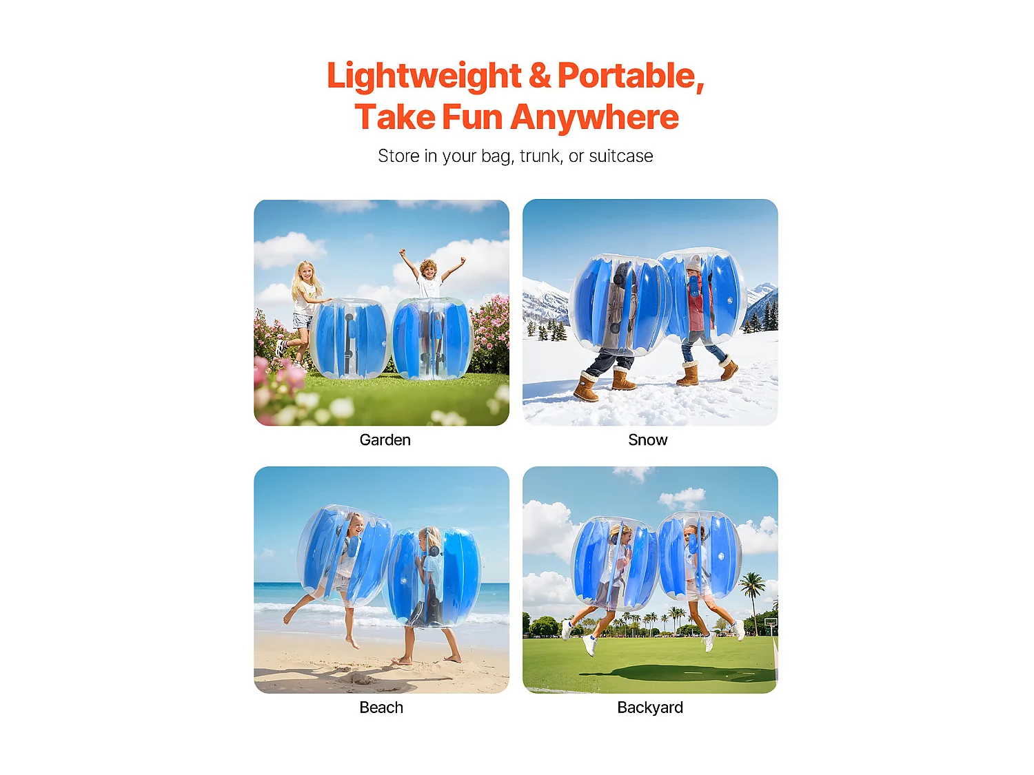 Ballons Pare-Chocs Gonflables SucceBuy (2 Pièces) 0,9 m, Balles de Collision Robuste en PVC de 0,3 mm d'Épaisseur avec Rayures Bleues, Idéales pour les Sports