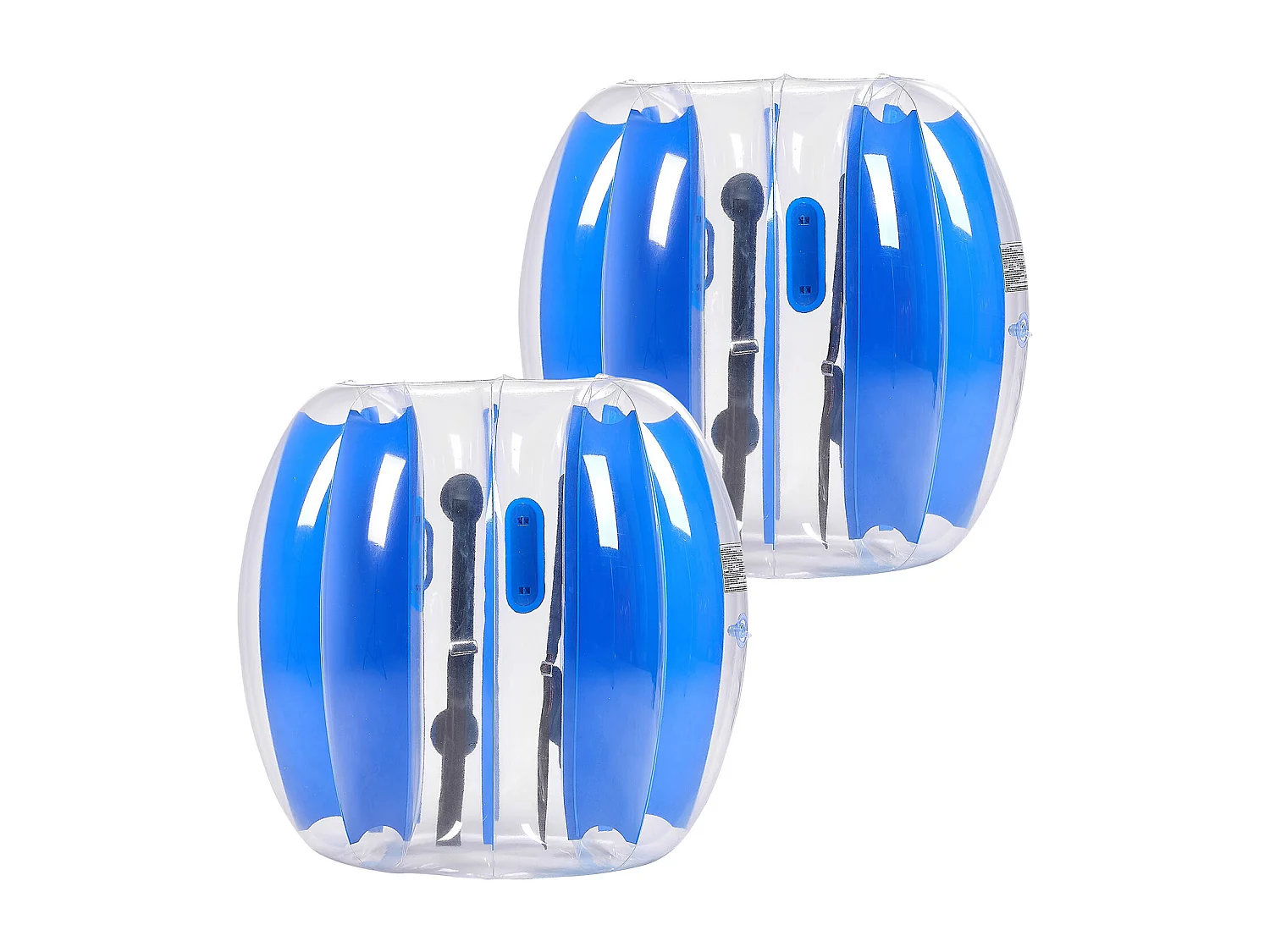 Ballons Pare-Chocs Gonflables SucceBuy (2 Pièces) 0,9 m, Balles de Collision Robuste en PVC de 0,3 mm d'Épaisseur avec Rayures Bleues, Idéales pour les Sports