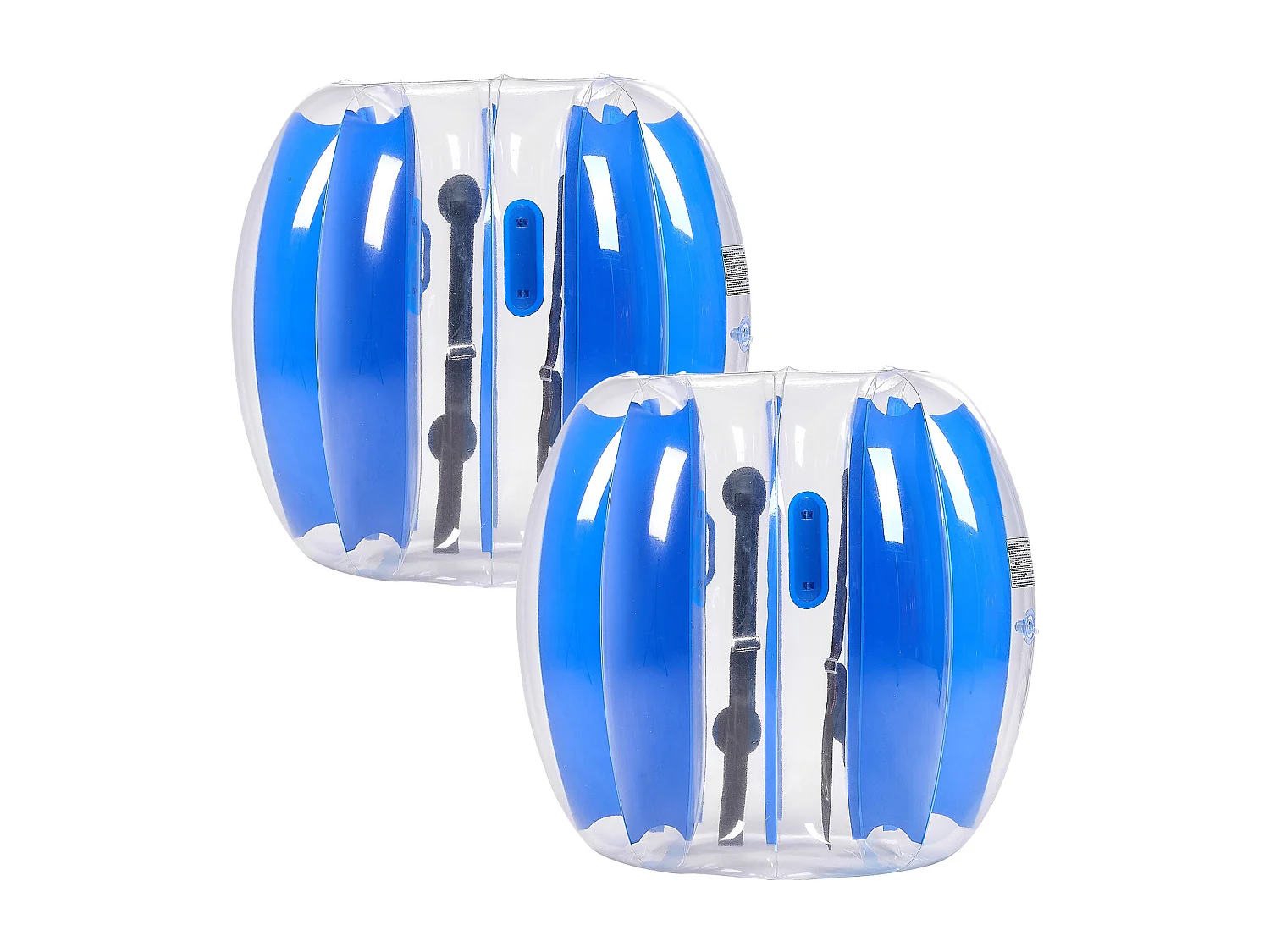 Ballons Pare-Chocs Gonflables SucceBuy (2 Pièces) 0,9 m, Balles de Collision Robuste en PVC de 0,3 mm d'Épaisseur avec Rayures Bleues, Idéales pour les Sports