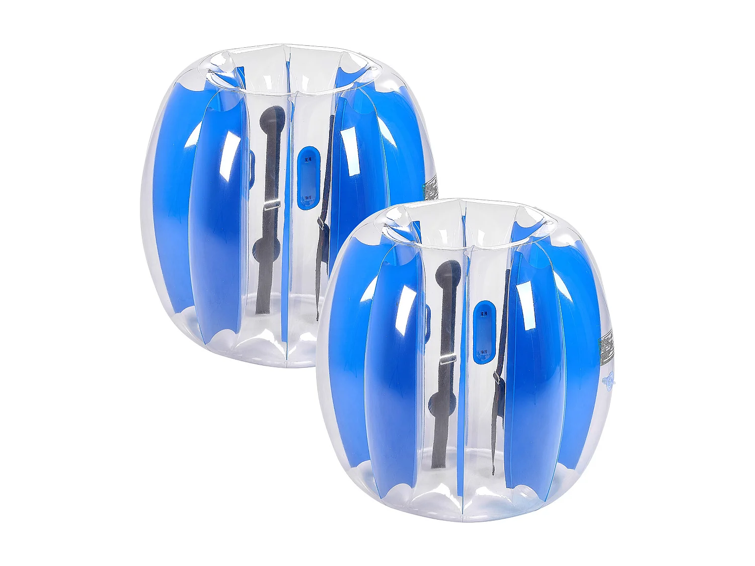 Ballons Pare-Chocs Gonflables SucceBuy (2 Pièces) 0,9 m, Balles de Collision Robuste en PVC de 0,3 mm d'Épaisseur avec Rayures Bleues, Idéales pour les Sports