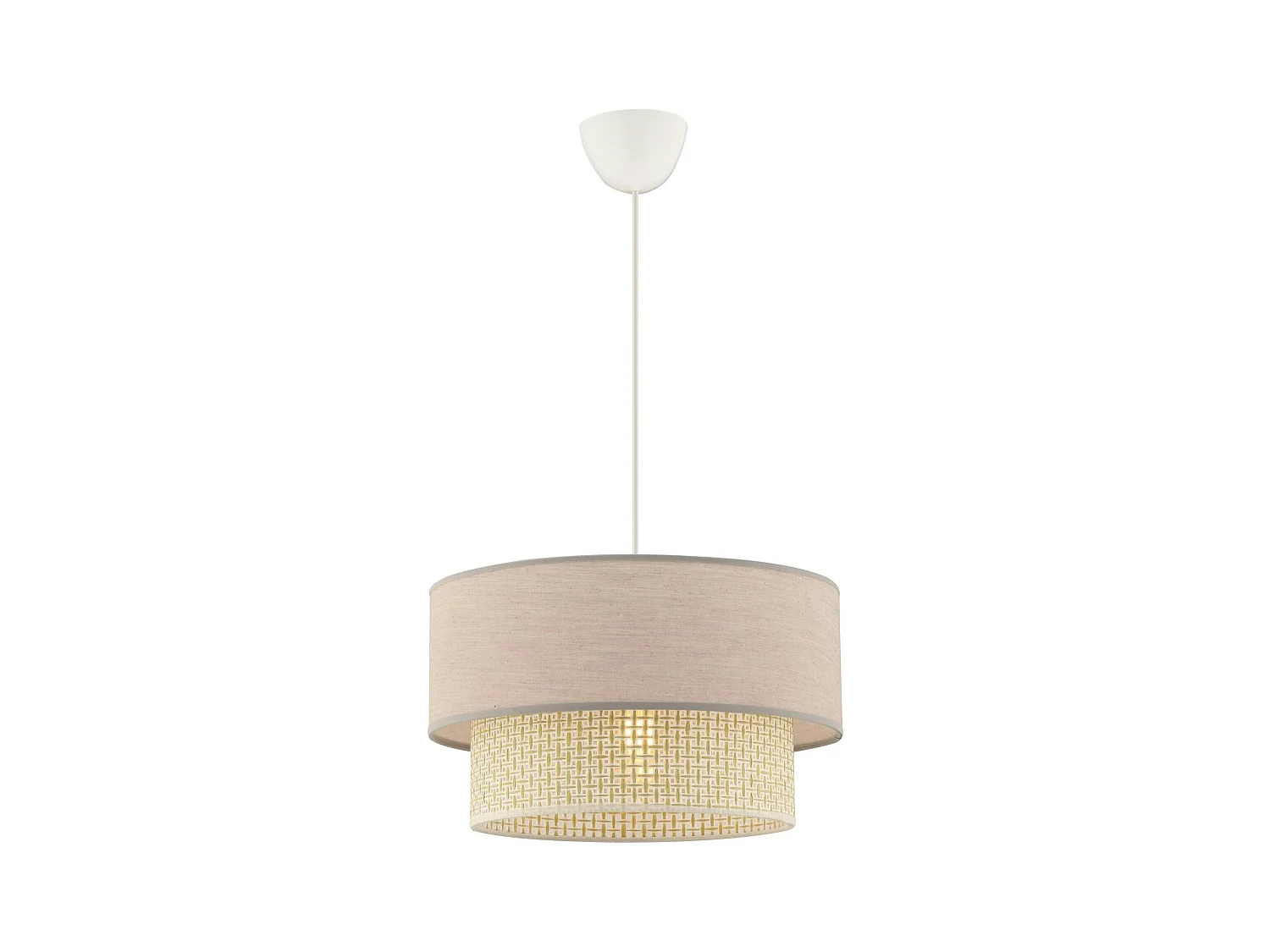 Suspension moderne - double abat-jour sable ZURICH