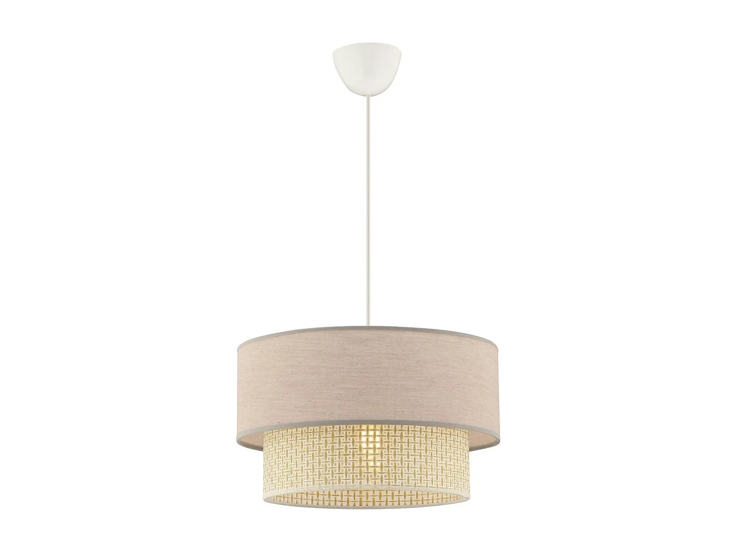 Suspension moderne - double abat-jour sable ZURICH