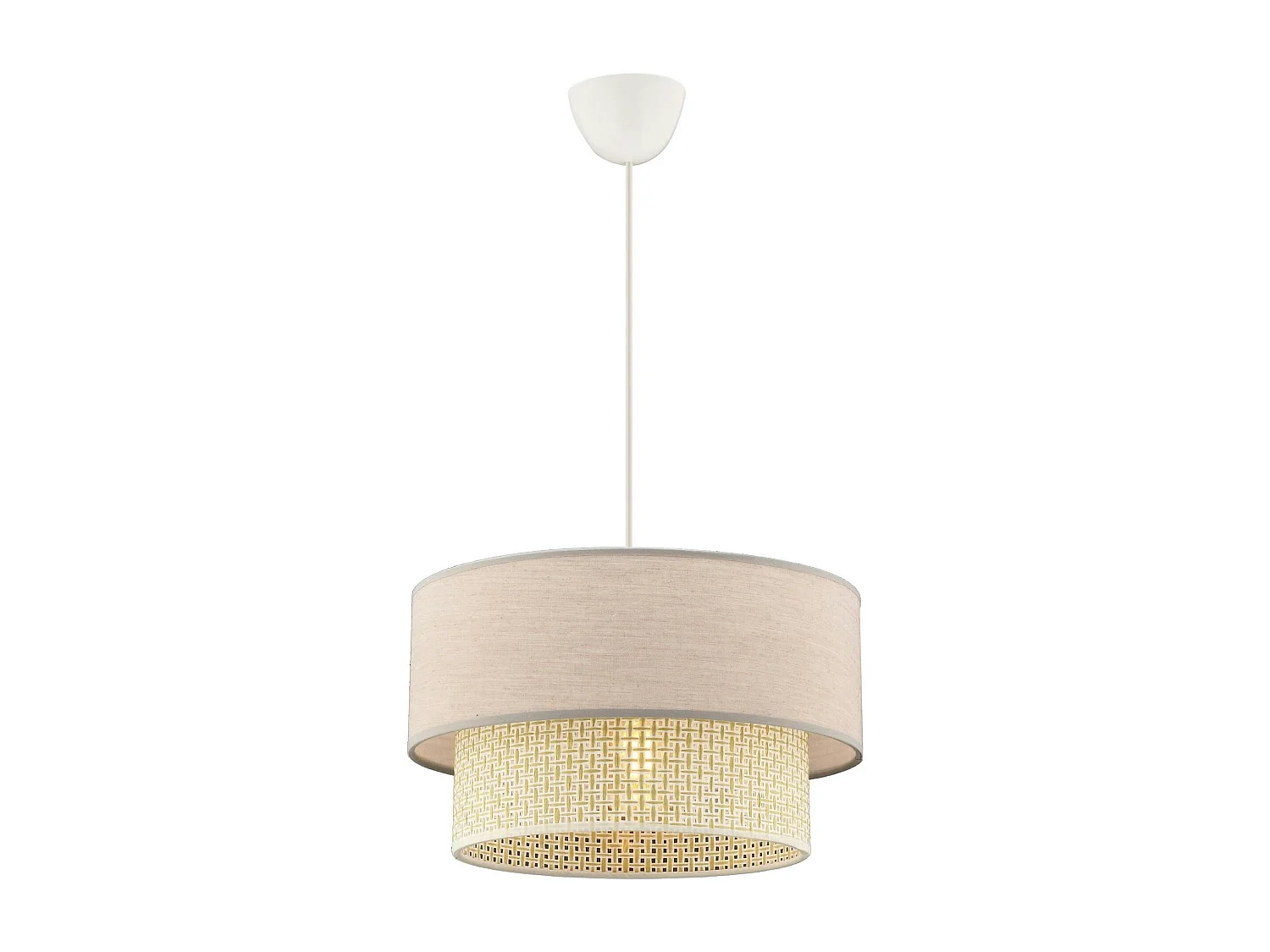 Suspension moderne - double abat-jour sable ZURICH