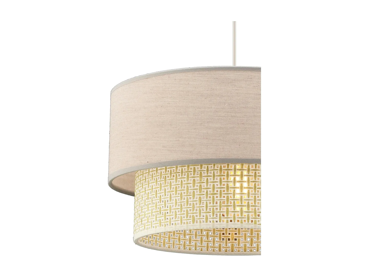 Suspension moderne - double abat-jour sable ZURICH