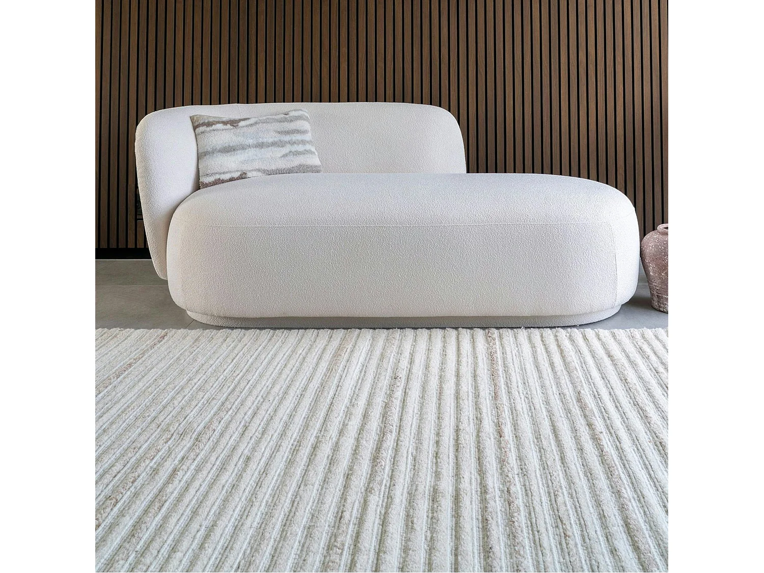 Tapis blanc ivoire en laine tuftée main 200x300 cm FEZ