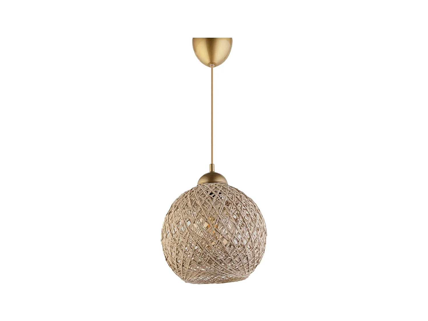 Suspension bohème en jute naturelle - finition cuivre AROSA