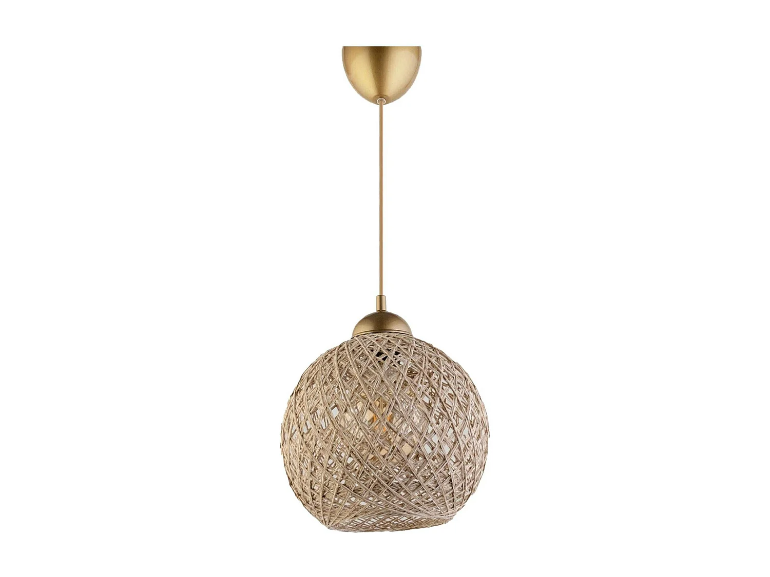 Suspension bohème en jute naturelle - finition cuivre AROSA