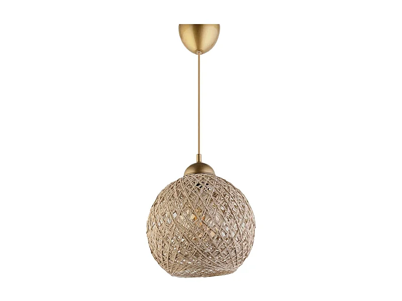 Suspension bohème en jute naturelle - finition cuivre AROSA